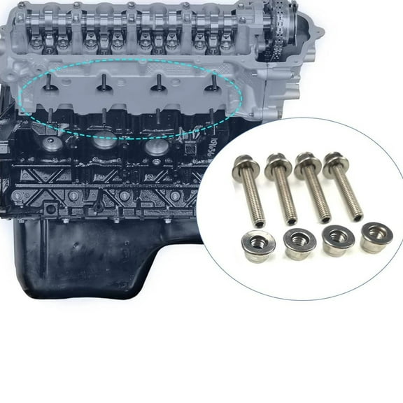 16PC Stainless Steel Exhaust Manifold Stud Nuts Kit For Ford Mustang Explorer 4.6 5.4 Exhaust Manifold Studs & Nuts Kit