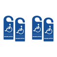 thumbnail image 1 of Letrero Estacionamiento Discapacitados 3,5 X 8,5 Pulgadas, Colgador, Señal Seguridad para Permiso Estacionamiento Discapacitados, 4 Unidades, Etiqueta Estacionamiento, 1 of 5