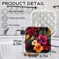 thumbnail image 2 of BaHomeck Pot Holders 4pcs dacron Made Square heat-resisting mat Machine Washable for Kitchen Oven Hot Pads 6.7inch*6.7inch,Vibrant Flowers And Lush Foliage, 2 of 5