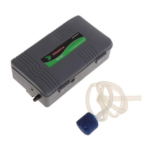 SDFGTstore Aquarium Air Pump Small Quiet Portable Battery Powered Bubbler with Air Stone