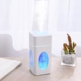 thumbnail image 2 of Difusor de aire ultrasónico de 260 ml, purificador de niebla, humidificador de aroma, luces LED, USB Blanco, 2 of 8