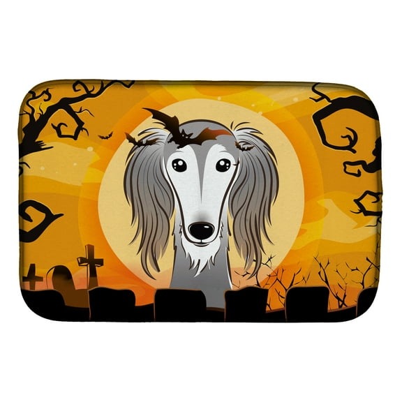 Caroline's Treasures Halloween Saluki Dish Drying Mat