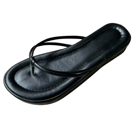 

SEMIMAY Women Platform Flip Flop Comfortable Wedge Flip Flops Walking Thong Slippers