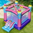 thumbnail image 3 of Gymax Inflatable Bounce House 3-in-1 Princess Theme Inflatable Castle w/ 750W Blower, 3 of 9