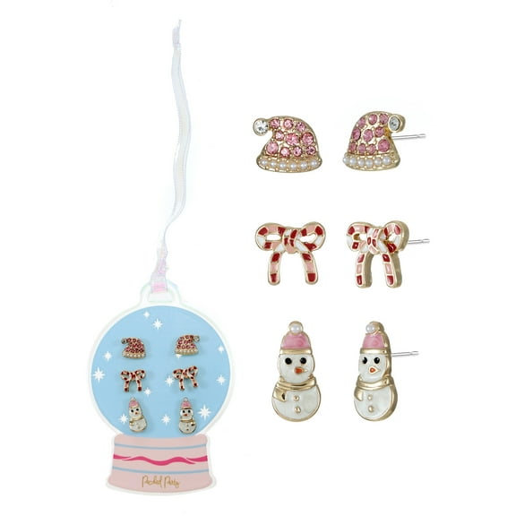 Packed Party Earring Set with Snow Globe Ornament