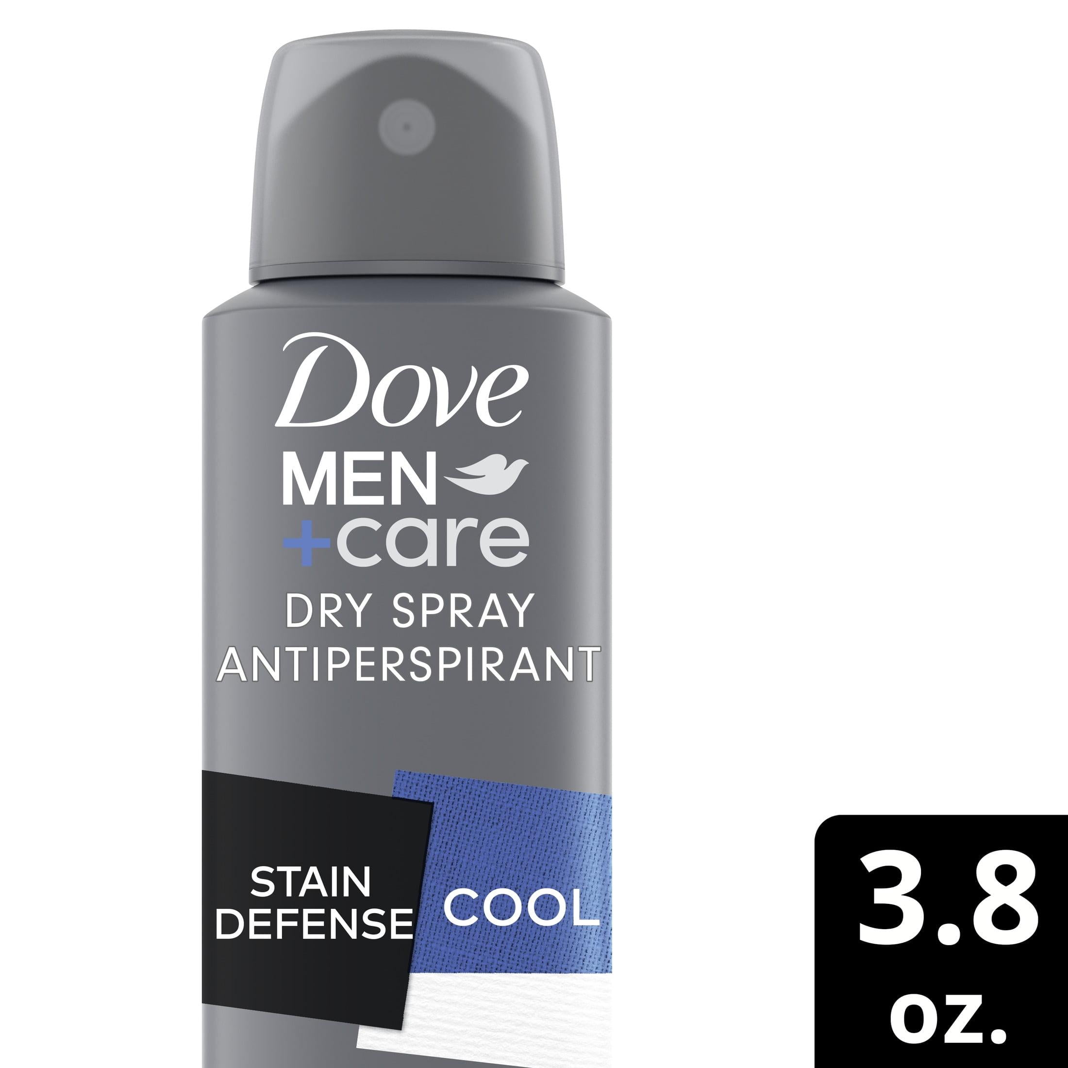 Dove Men+Care Long Lasting Stain Defense Men's Antiperspirant Deodorant Dry Spray, Cool, 3.8 oz