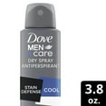thumbnail image 3 of Dove Men+Care Long Lasting Stain Defense Men's Antiperspirant Deodorant Dry Spray, Cool, 3.8 oz, 3 of 14