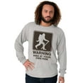 thumbnail image 5 of Warning Hike Your Own Risk Bigfoot Long Sleeve TShirt Men Women Brisco Brands X, 5 of 6