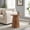 Walnut, variant on 19.69" Round End Table Wooden Couch Side Table Octagonal Base Rustic Farmhouse Style Black For Living Room Bedroom Reading Nook