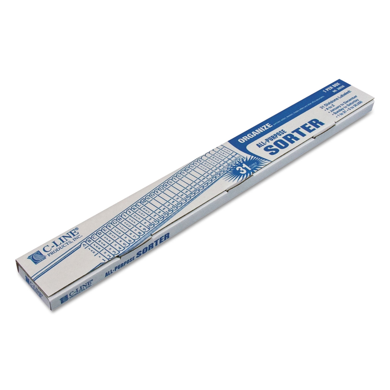 C-Line All-Purpose Document Sorter, Plastic, 2 1/2" x 23 1/2"
