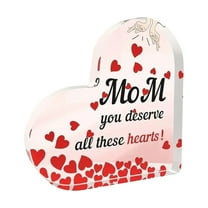 Gifts for Mom from Daughter Son - Best Mom Ever Gifts Unique Mother Birthday Acrylic Puzzle-Shaped Plaque Desk Decorations Present for Mom Christmas Anniversary Harlik