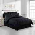 thumbnail image 2 of MerryHome 8-Piece Black Comforter Set, Luruxy Soft Bed in a Bag Twin Size, 2 of 6