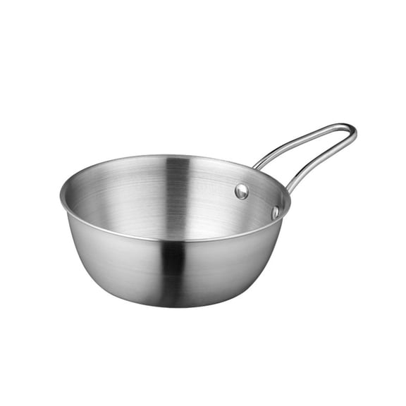 Stainless Steel Camping Bowl with Handle, 304 Metal Serving Bowl for Soup, Salad and Meals, Home Kitchen Use