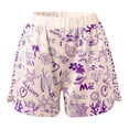 thumbnail image 4 of MAIHAN Linen Shorts Outfits Women 2 Piece Set Long Sleeve Elastic Waist Shorts Suit Women Shorts Sets Outfits Casual Summer Oversized Tracksuit Two Piece Outfit, 4 of 5