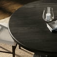 thumbnail image 3 of Maven Lane Zola Traditional Large Round Circle Wooden Pedestal Dining Table for Modern Kitchen, Bistro, or Card Table in Antiqued Black Finish, 3 of 6