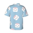 thumbnail image 3 of Uemuo Cartoon Sushi Printed Regular Fit Short Sleeve Casual Hawaiian Shirt for Men,Aloha shirt,Tropical shirt,Floral print shirt,Vacation Beach shirt-, 3 of 9