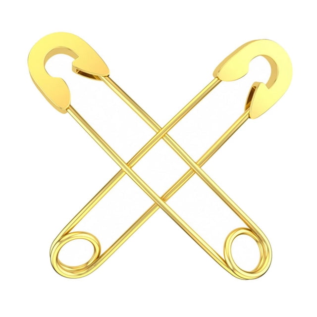 Pendientes de seguridad Pendientes punk hechos de material de acero inoxidable Pendientes colgantes dorado Jinwen Pendientes de alfiler de seguridad