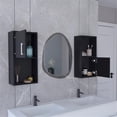 thumbnail image 4 of TUHOME Oba Medicine Cabinet Black Engineered Wood, 4 of 6