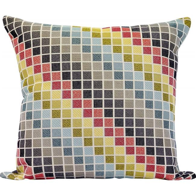 Westex 651865 20 x 20 in. Tetris Decorative Throw Pillow Square Cushion
