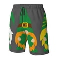 thumbnail image 4 of Cauagu Spring St Patrick’S Day Irish Gnomes Print Men's Swim Trunks,Hawaiian Bathing Suit Swimsuits Beach Shorts with Pockets for Men Quick Dry Swimming Board Shorts-Small, 4 of 6