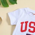 thumbnail image 5 of HCNTES Outfits For Toddler Boys Soft Cotton USA Graphic Print 2 Piece 4th of July Boy Set, 5 of 9