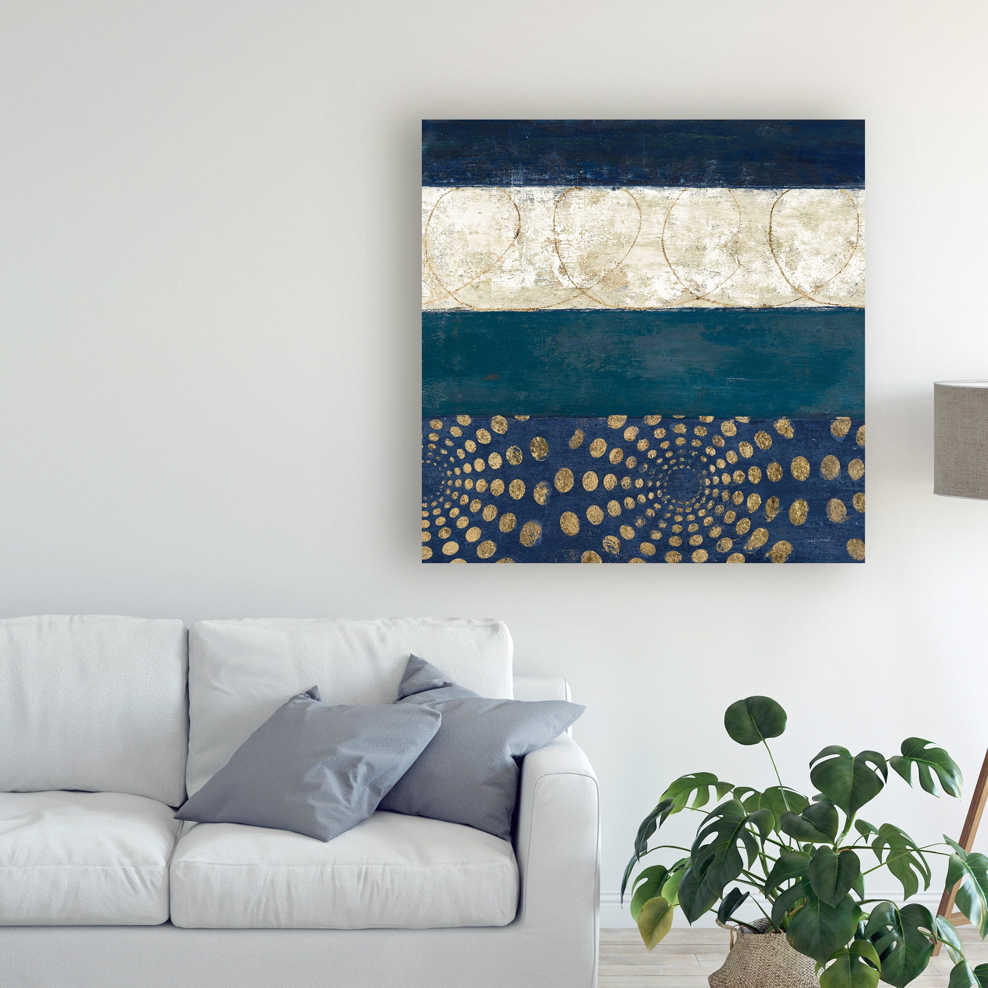 Trademark Fine Art 'Juxtapose IV Metallic' Canvas Art by Cheryl Warrick