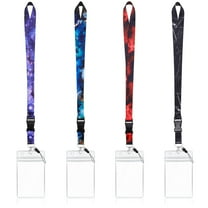 AOWOO 4 Pack Waterproof Cruise Lanyard with ID Badge Reel Holder & Detachable Buckle for Cruises Ships Key Cards, Cruise Lanyards, Lanyards for Badge with Card Holder