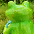 thumbnail image 5 of Cheer.US Frog Statue Figurine Home Decor,Frog Sitting On Stone Statue Drinking Coffee Sculpture, Personalized Collectible Mascot for Indoor Outdoor Yard Garden Decoration, 5 of 7