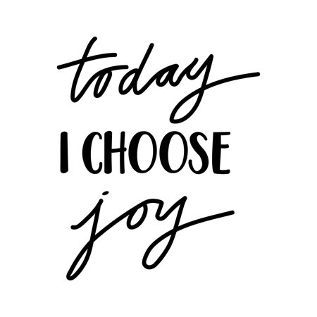 Vinyl Wall Art Decal - Today I Choose Joy - 24" x 20" - Modern Motivational Home Bedroom Apartment Business Life Quotes - Chic Positive Dorm Room Office Living Room Indoor Decor (24" x 20", Black)