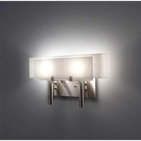 

Wall Sconces 2 Light Fixtures With Stainless Steel Finish Candelabra Bulb 19 120 Watts