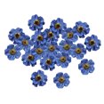 thumbnail image 2 of 20 piezas Mini cabezas de flores falsas artificiales a granel flor de tela azul real Sunnimix cabeza de flor de tela artificial, 2 of 8