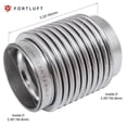 thumbnail image 2 of FORTLUFT Flex Connector Bellows Stainless Steel 2.00''x3.25''/50.8x82mm, 2 of 2