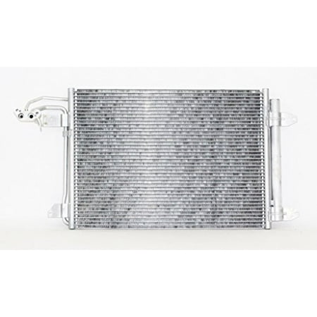 A/C Condenser - Pacific Best Inc For/Fit 3255 06-13 Audi A3 Volkswagen GTI Rabbit 05-10 VW Jetta Sedan 09-14 Jetta Wagon 07-14 EOS w/Receiver & (Best Place For Vw Parts)