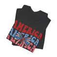 thumbnail image 3 of Women's Groovy Retro America Coquette Bow 4th of July Shirt, 3 of 12