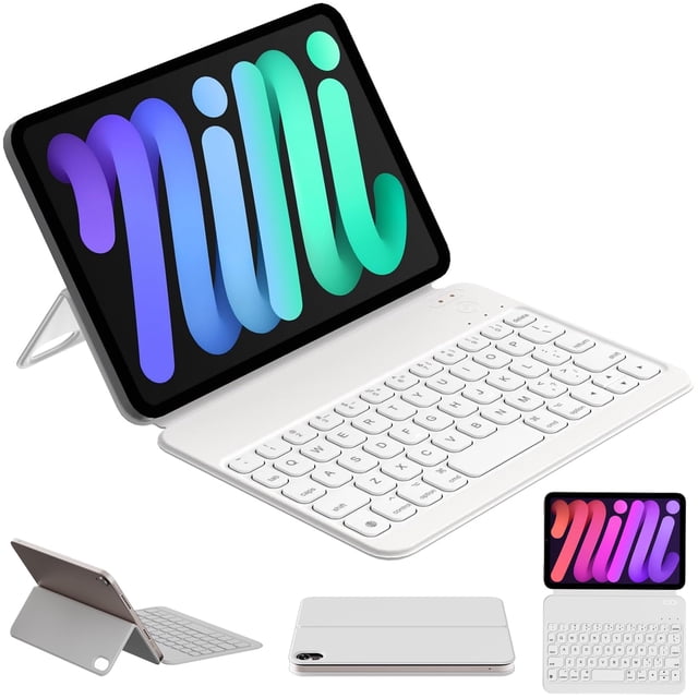 Funda con teclado HOU para iPad Mini de 7.ª y 6.ª generación de 8,3 pulgadas