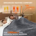 thumbnail image 2 of Manta eléctrica Bedsure Queen Size con doble control, color gris, 2 of 8