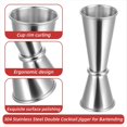 thumbnail image 5 of 10 Jiggers para Coctelería, Vasos Medidores de Vidrio de Acero Inoxidable 304 para Cócteles, Herramientas para Barman en Casa., 5 of 5