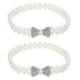 thumbnail image 1 of Unique Bargains Curtain Tiebacks Ropes, 2 Pack Elastic Bow-Knot Style Drape Tie Backs for Home Decor, Silver, 1 of 5