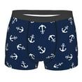 thumbnail image 4 of Goofa Nautical Themed Simple Anchors Printed Men's Boxer Briefs Underwear, Moisture-Wicking Underwear, Trunk,Soft and Breathable Cotton Underwear-Small, 4 of 9