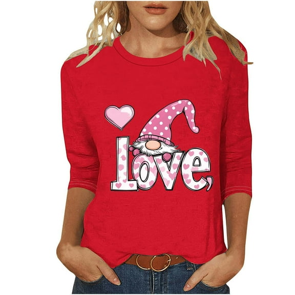 Valentine's Shirt Women Women's Clothing 2x Womens Tops Plus Size Tunics Women Summer Shirts