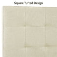 thumbnail image 6 of Naomi Home Jessenia Queen Upholstered Tufted Headboard with Adjustable Heights, Padded Square Design, Wall or Bed Frame Mount , Cream, 6 of 9