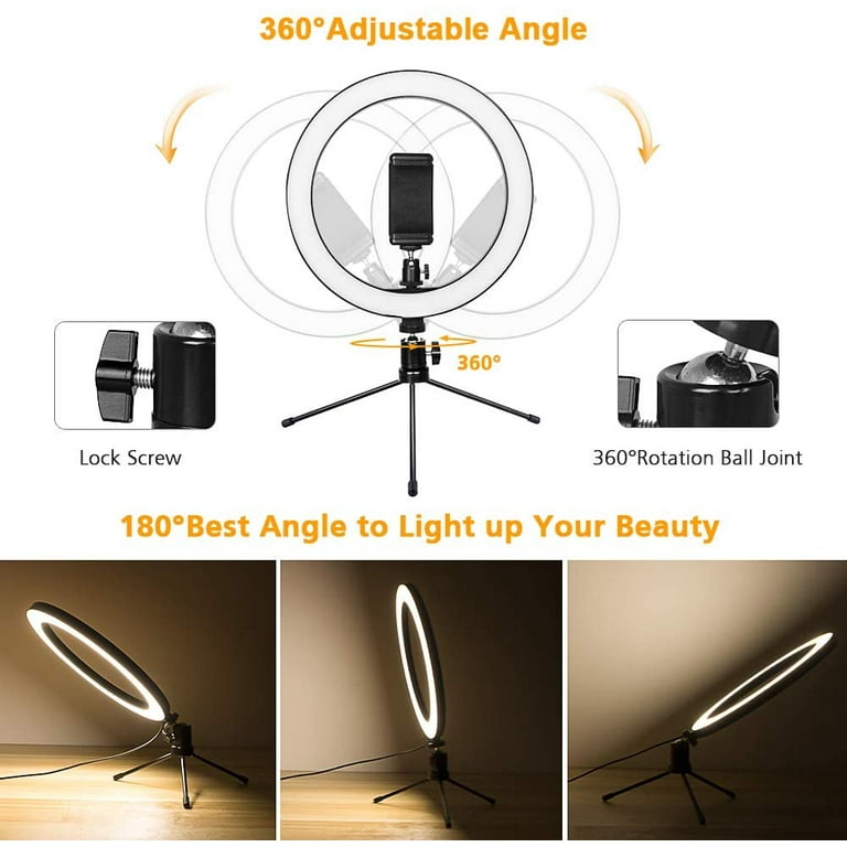 Selfie Ring Light with Tripod Stand 10