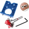 thumbnail image 1 of Kit de plantilla de bisagra oculta de ingeniería de precisión con broca con punta de carburo para una perforación rápida y limpia, guía de perforación ajustable para profundidades personalizadas, 1 of 5