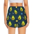 thumbnail image 4 of Fotbe Avocado in Space Womens High Waist Running Shorts Athletic Workout Quick Dry Shorts for Women with Pockets Gym Yoga Summer Shorts-Medium, 4 of 9