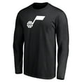 thumbnail image 2 of Men's Black Utah Jazz Primary Logo Team Long Sleeve T-Shirt, 2 of 3