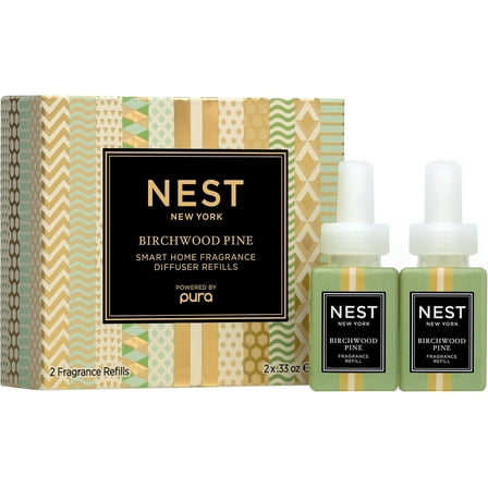 NEST New York Birchwood Pine Smart Home Fragrance Diffuser Refill, Set of 2