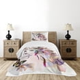 thumbnail image 4 of Ambesonne Tale Quilted Bedspread Set 2 Pcs, Butterflies with Girl, Twin Size, Multicolor, 4 of 5