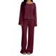 thumbnail image 3 of TaTaai Women Solid Cotton Linen Drawstring Waist Wide Straight Leg Capri Pants with Pockets Loose Casual Ladies Fitness Daily Lounge Wear Breathable No Fading Stylish Comfortable Trousers Gift, 3 of 6