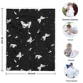 thumbnail image 4 of Black White Butterfly Star Pattern Blanket,Comfortable Soft Flannel Throw Blanket,All Season,Warm Lightweight Blankets for Sofa Bed Couch Living Room Chair,30"x40", 4 of 4