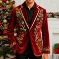 thumbnail image 7 of QSAWXQZ Christmas Corduroy Suit Jacket for Men Graphic Long Sleeve Lapel Button Cardigan Blazer Jacket with Pockets Red-2 4XL, 7 of 7